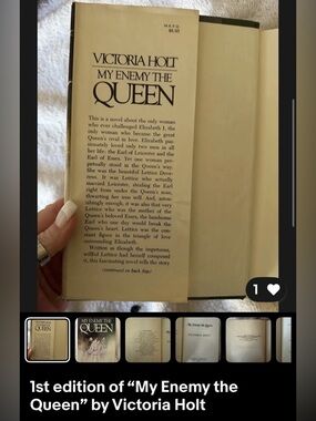 My Enemy the Queen by Victoria Holt - Cream & Green Hardcover